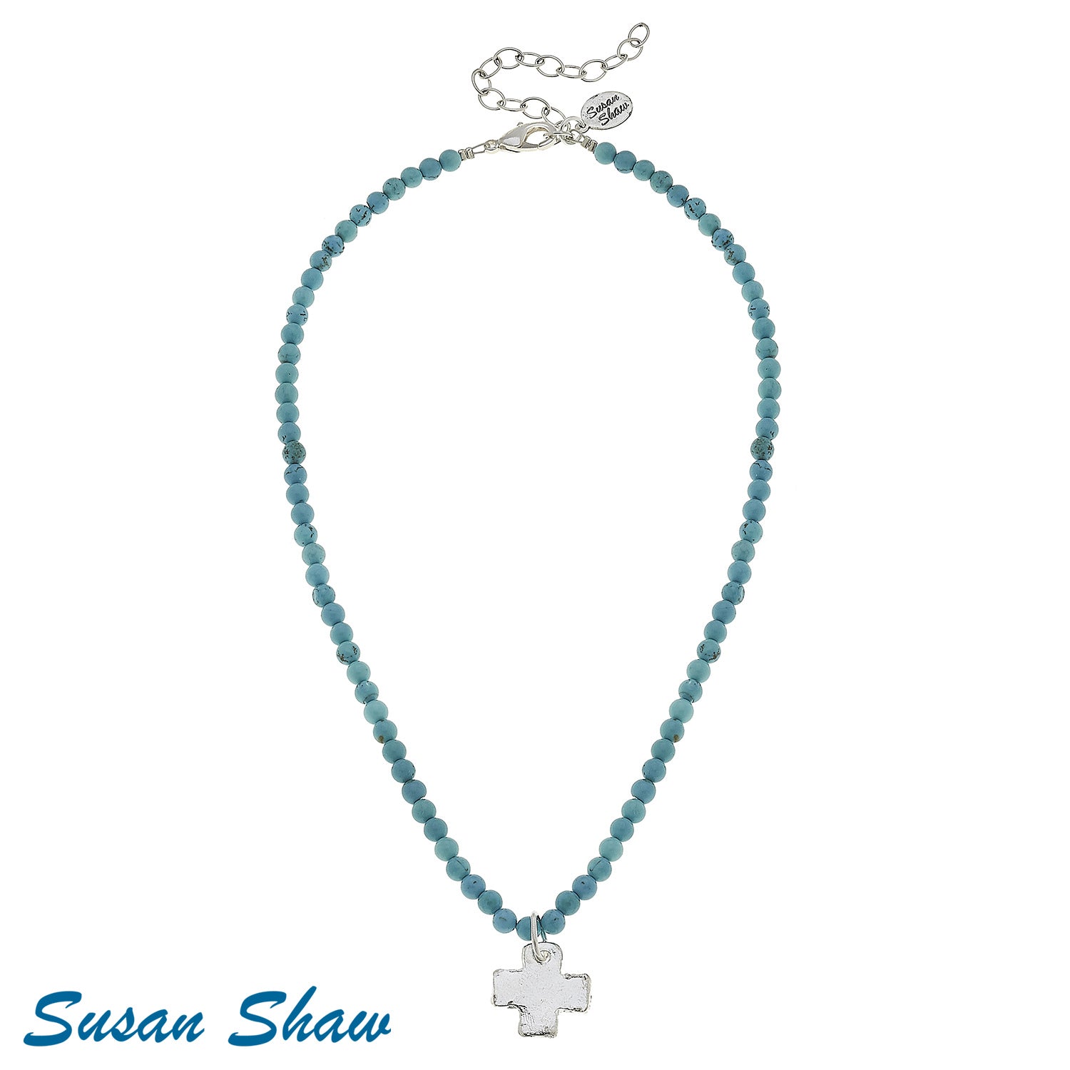 Susan Shaw Assorted Cross Necklaces in Silver.