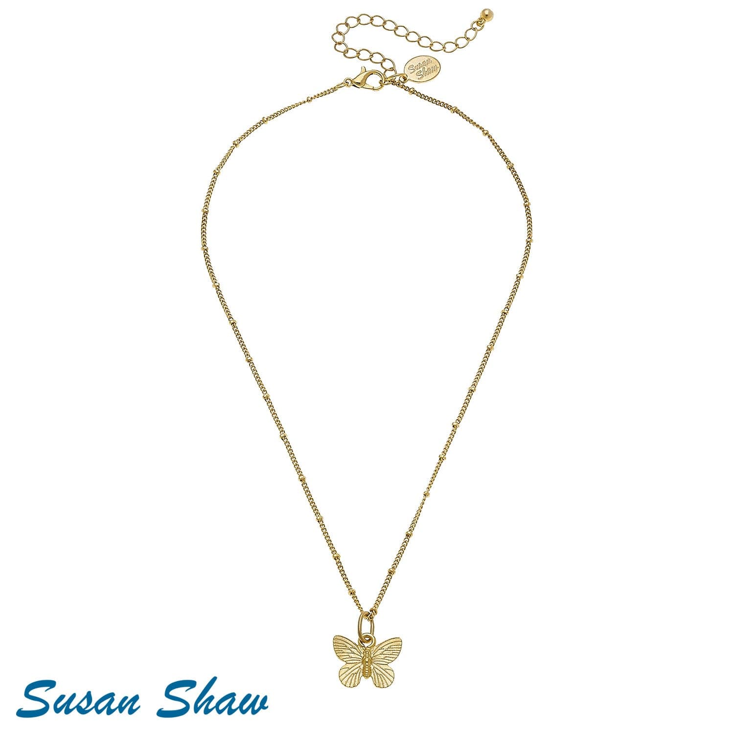 Susan Shaw Dainty Butterfly Necklace.