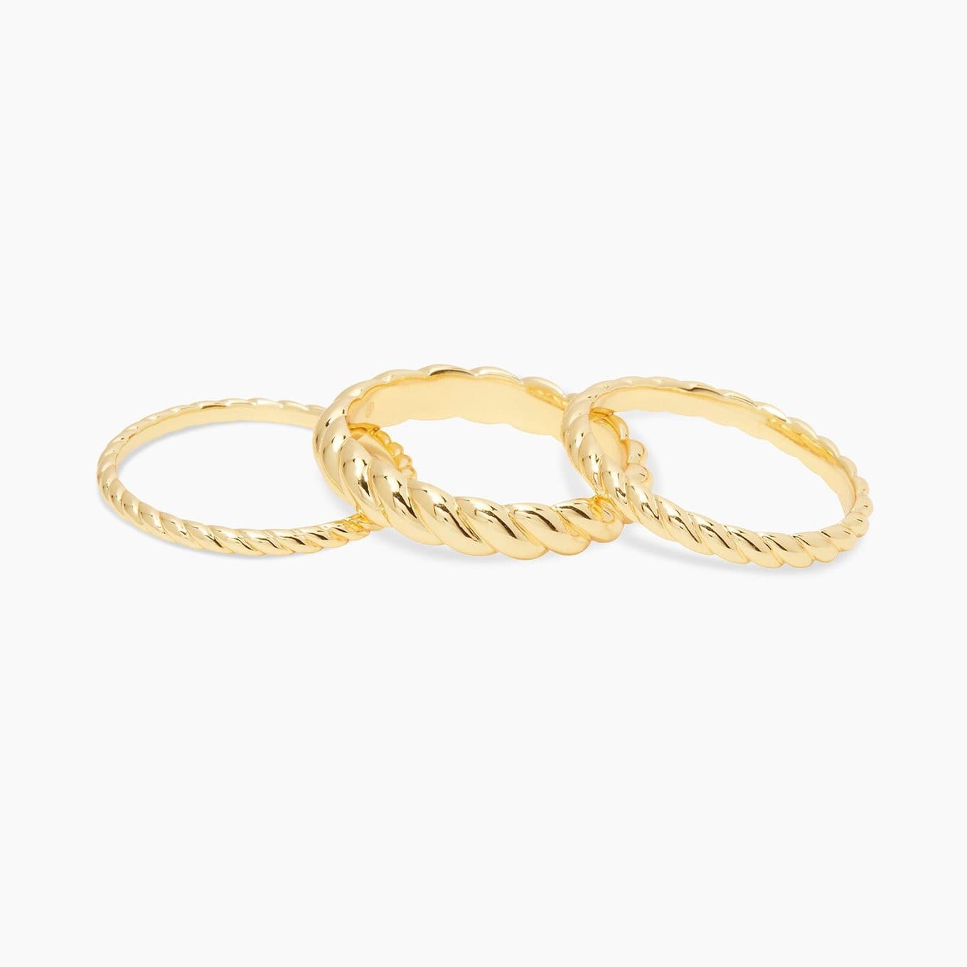 G Ring Set in Gold Plated, Women's Size 3 by Gorjana