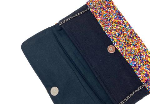 Multi Color Evil Eye Beaded Clutch.