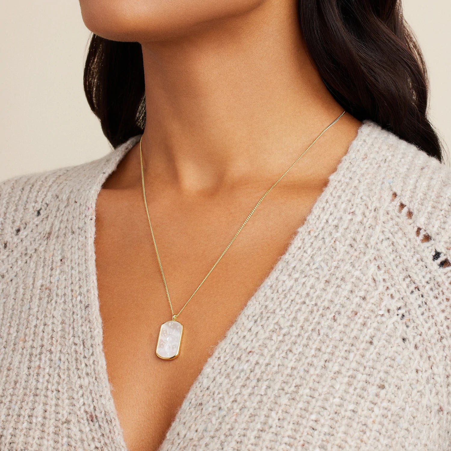 Gorjana dog top tag necklace