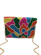 Abstract Camo Beaded Clutch.