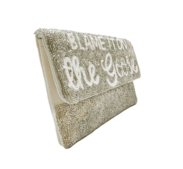 Gold Sequin Beaded Clutch