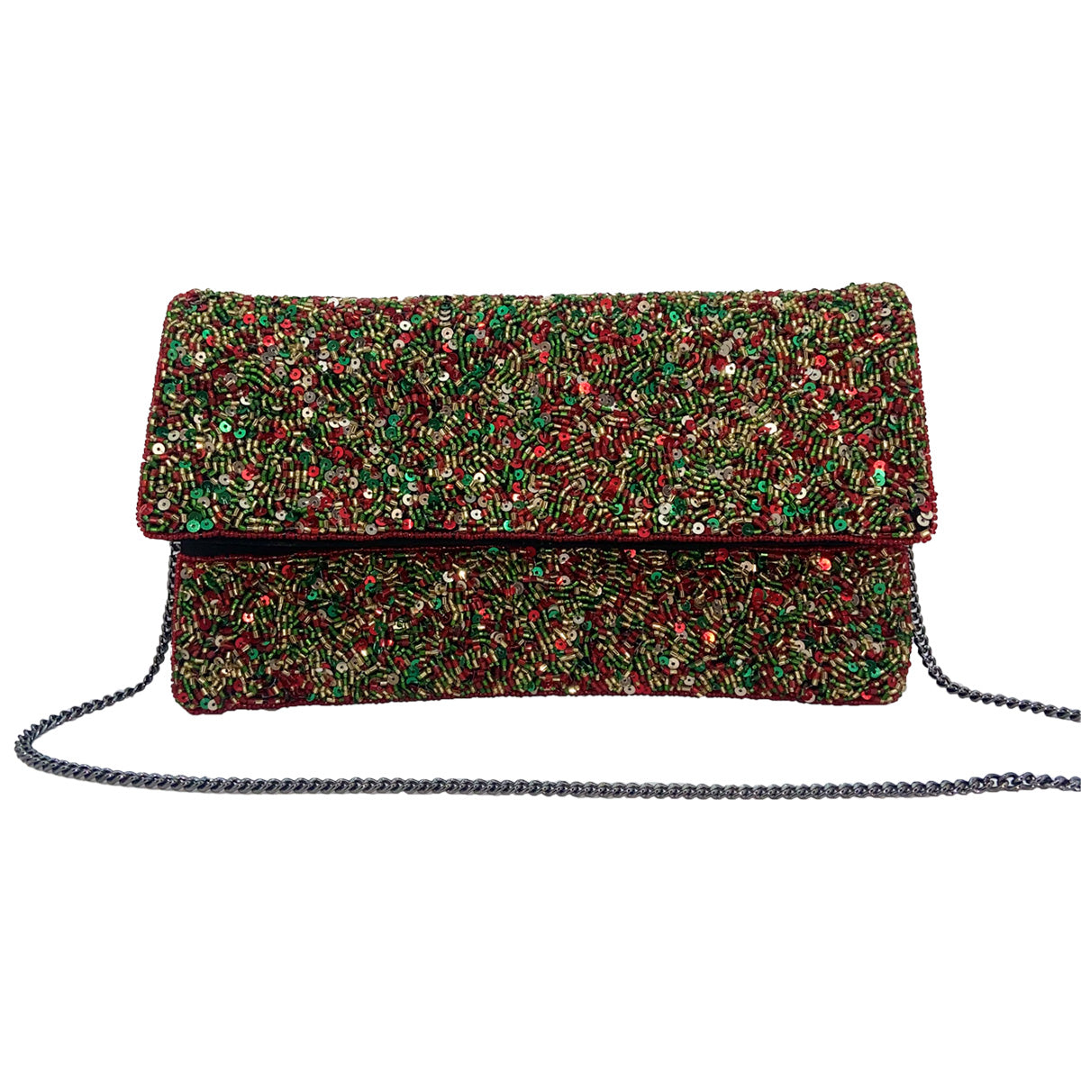 Holiday Beaded Clutch.