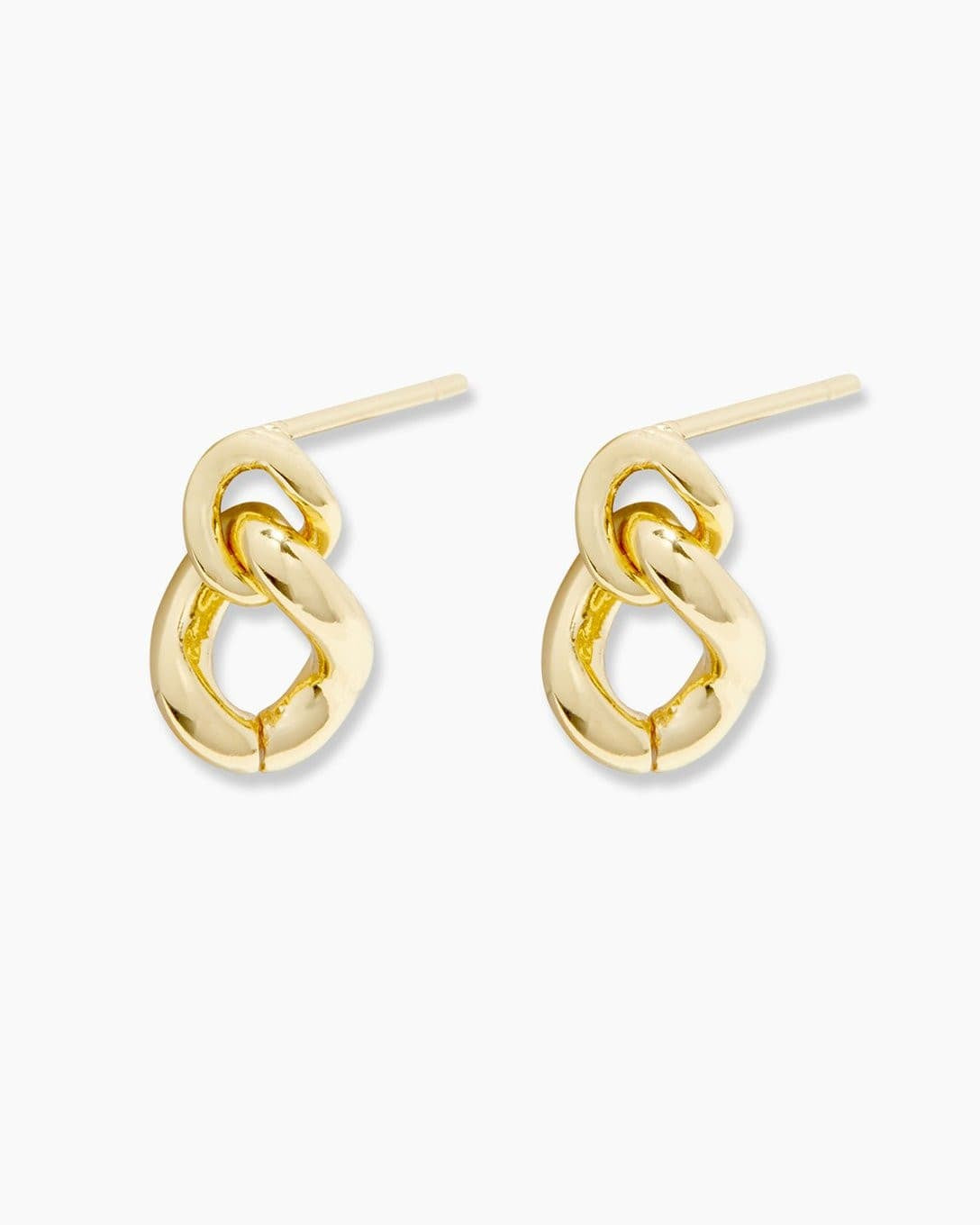 Lou Link Interlocking Earrings (gold).