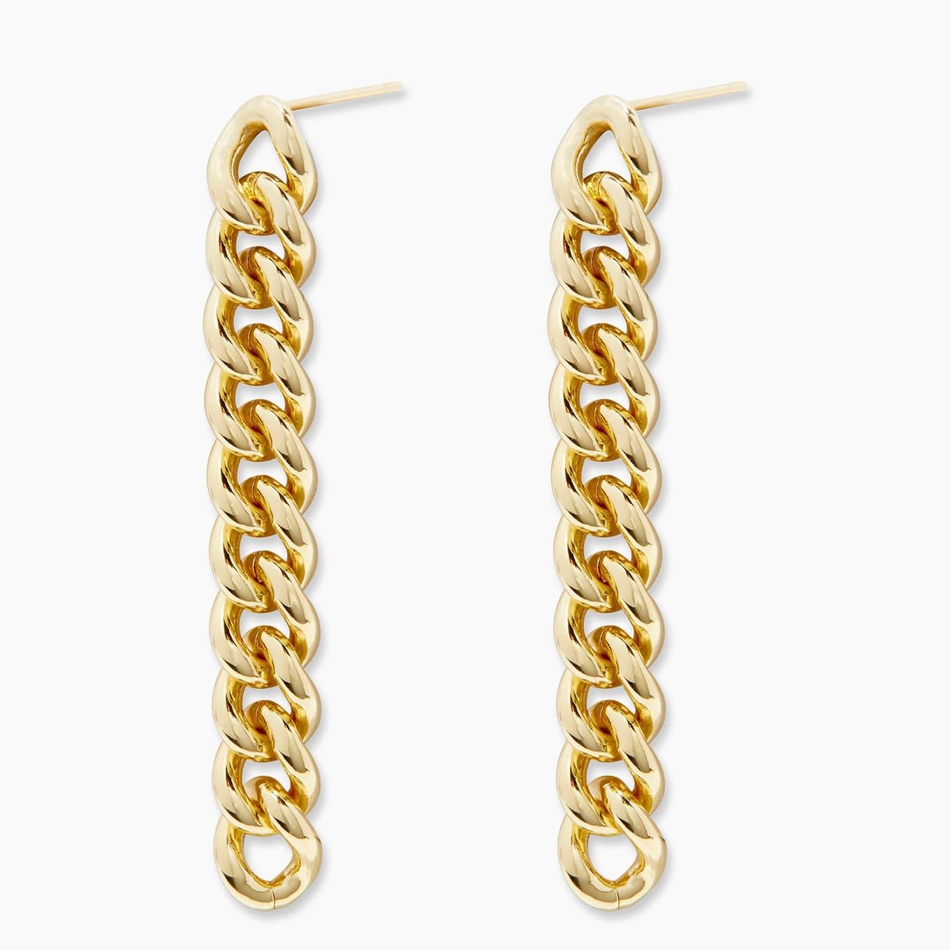 Lou Link Drop Earrings (gold).