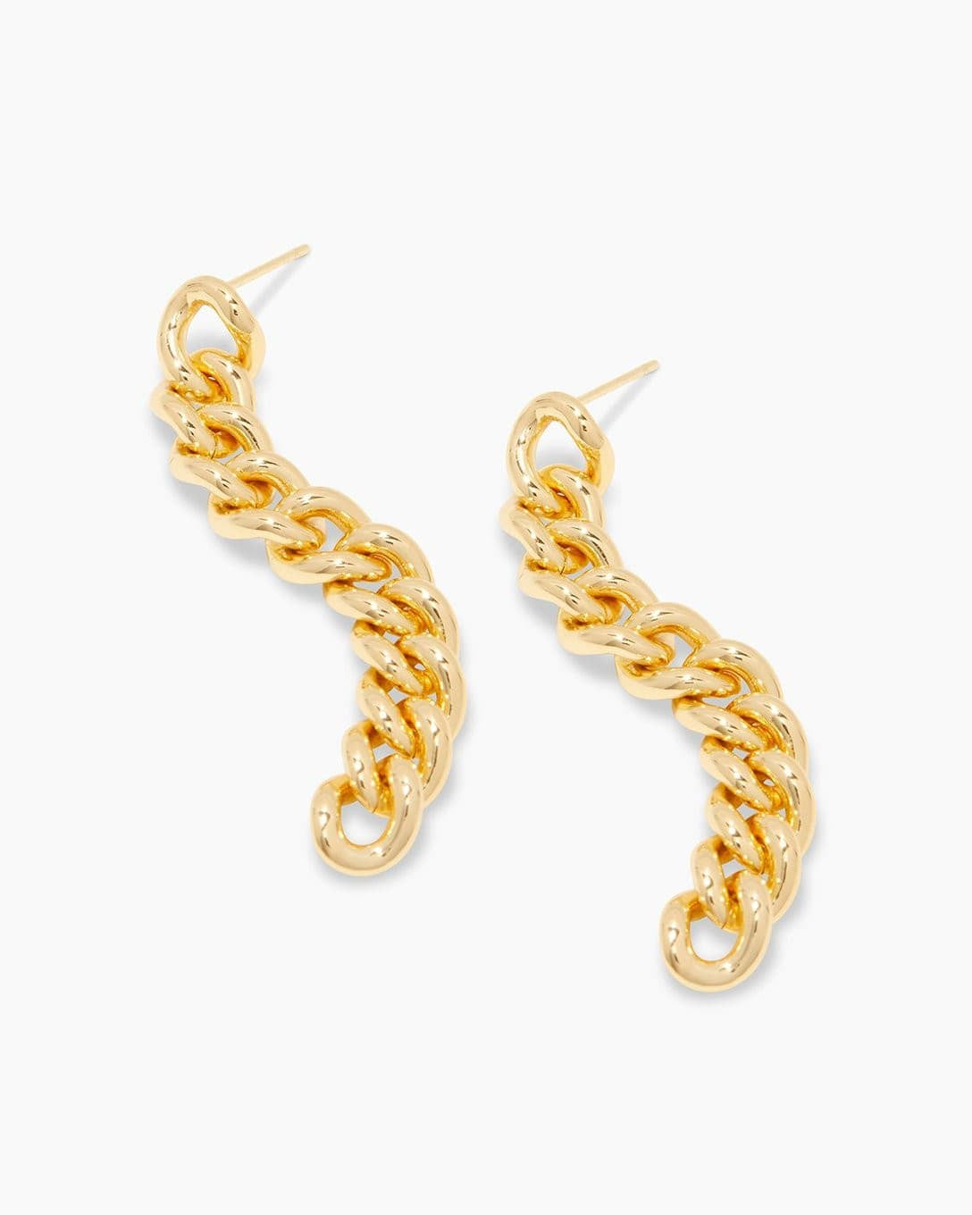 Lou Link Drop Earrings (gold).