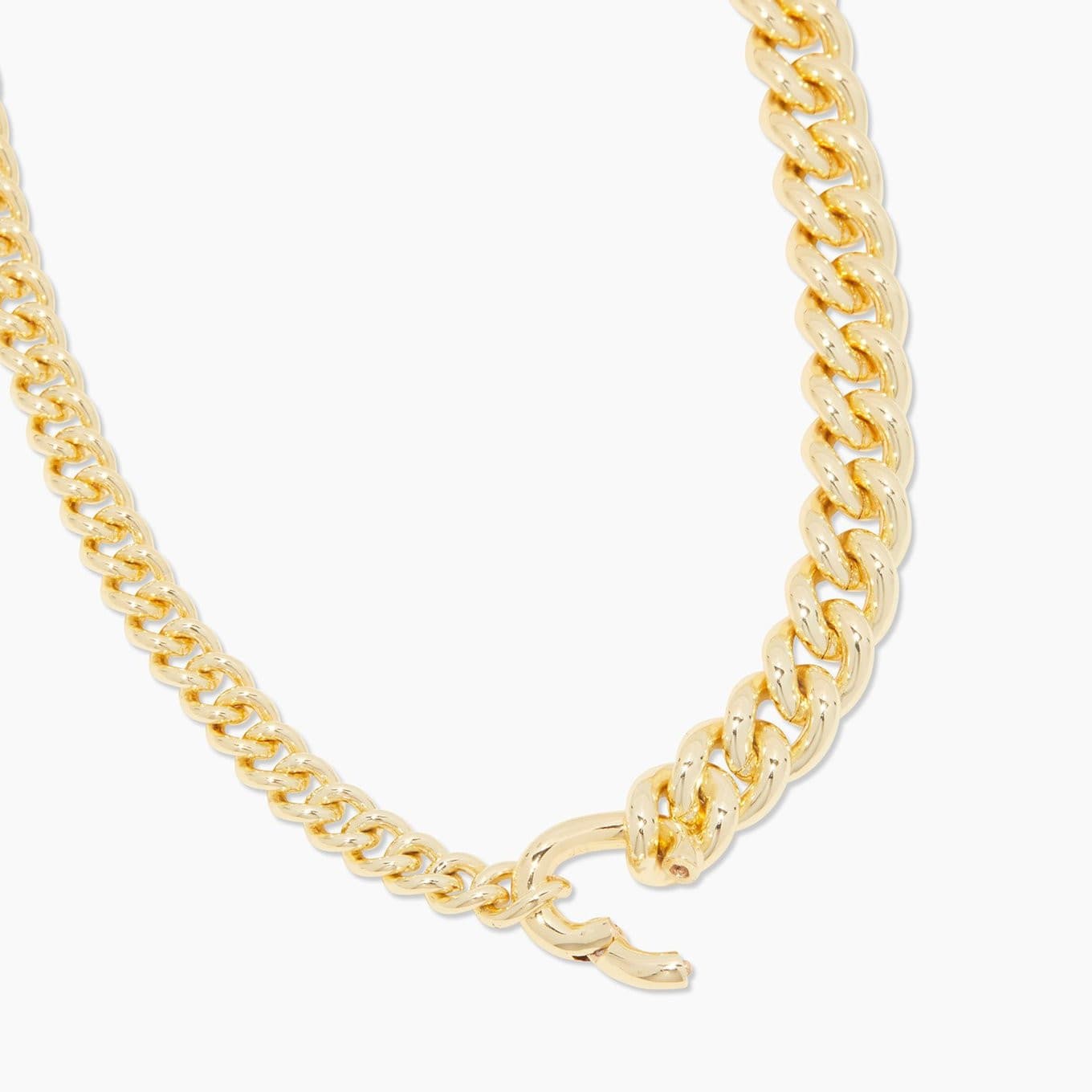 Lou Link Asymmetrical Necklace (gold).