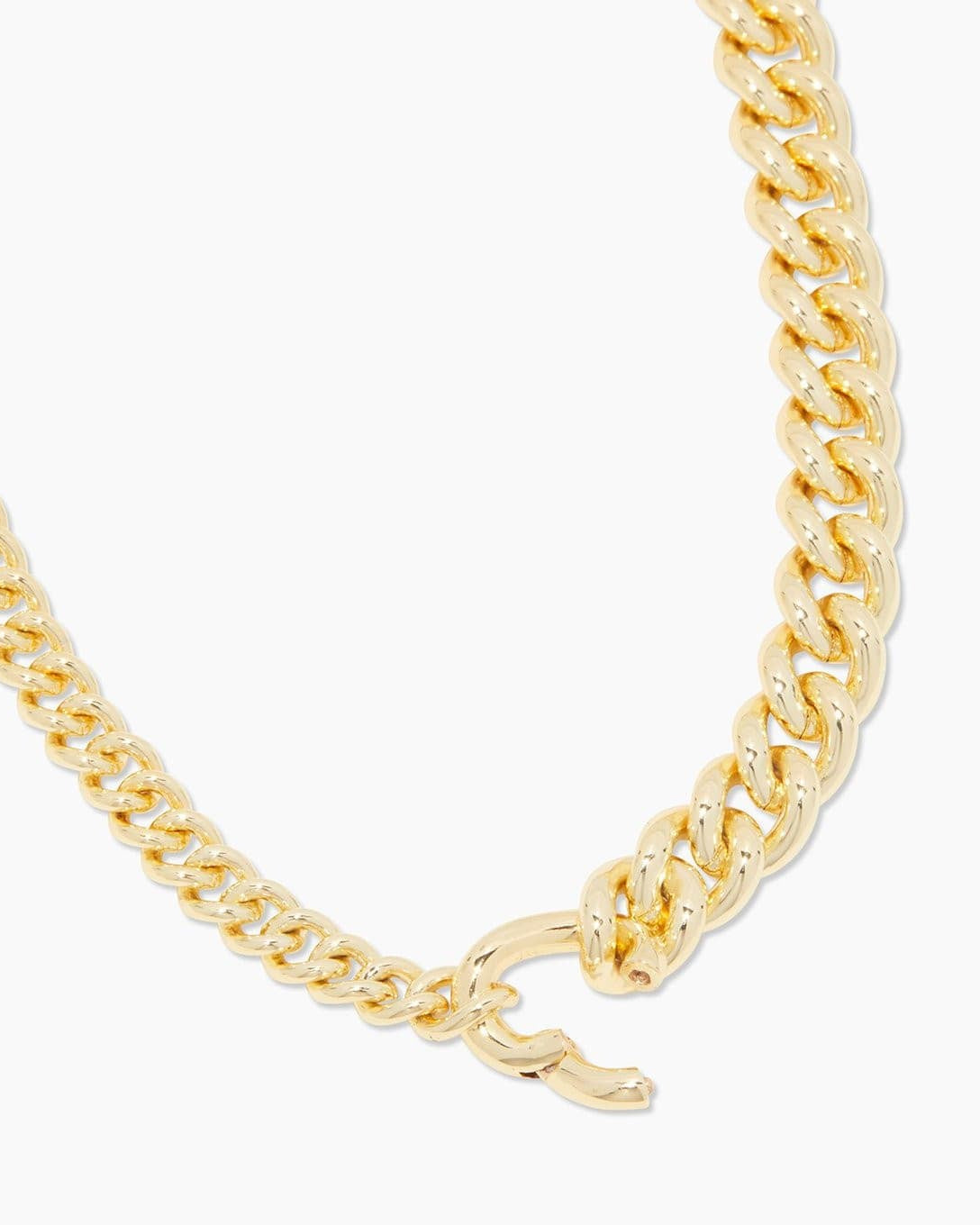 Lou Link Asymmetrical Necklace (gold).