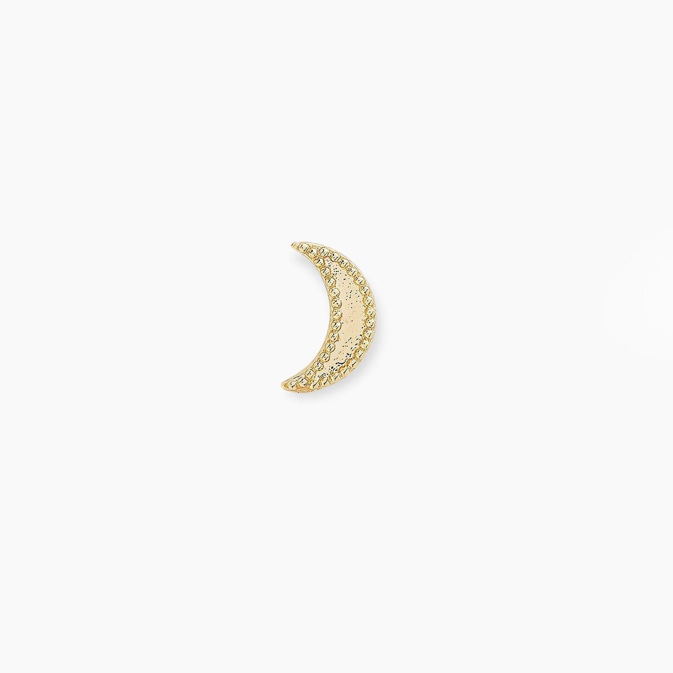 Moon Charm Stud (gold).