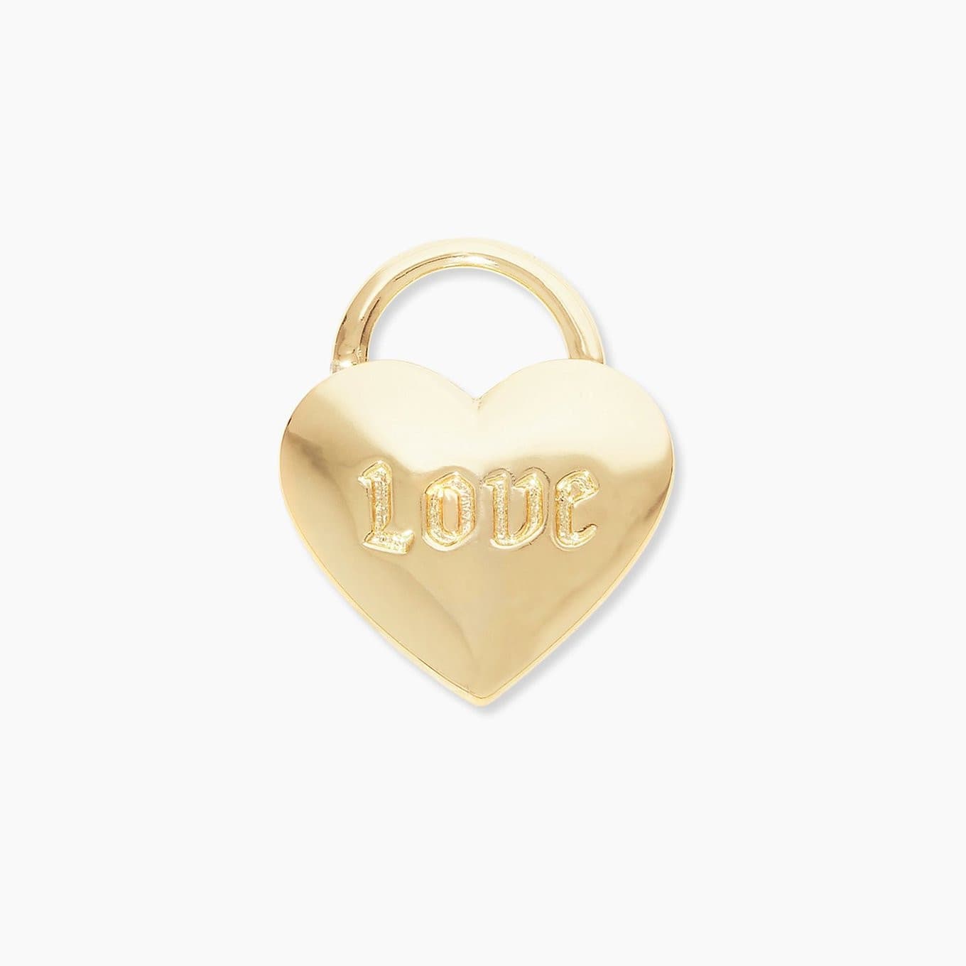 Heart Padlock Parker Charm (gold).