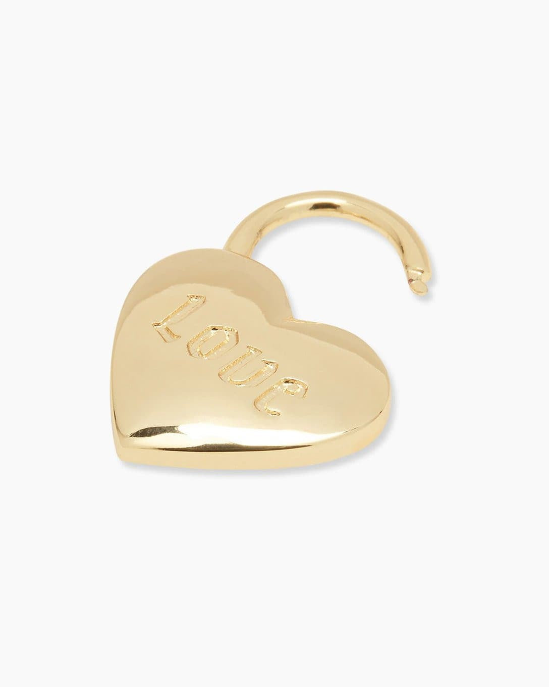 Heart Padlock Parker Charm (gold).