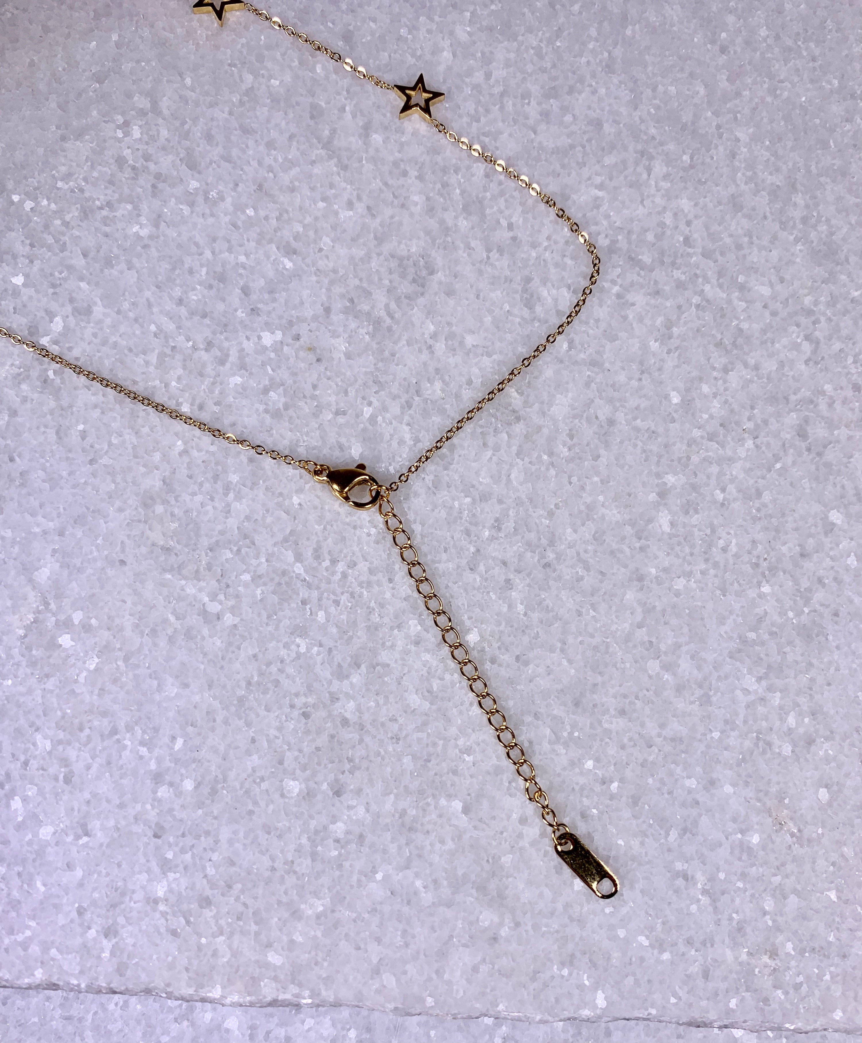 Gold Open Mini Star Necklace.