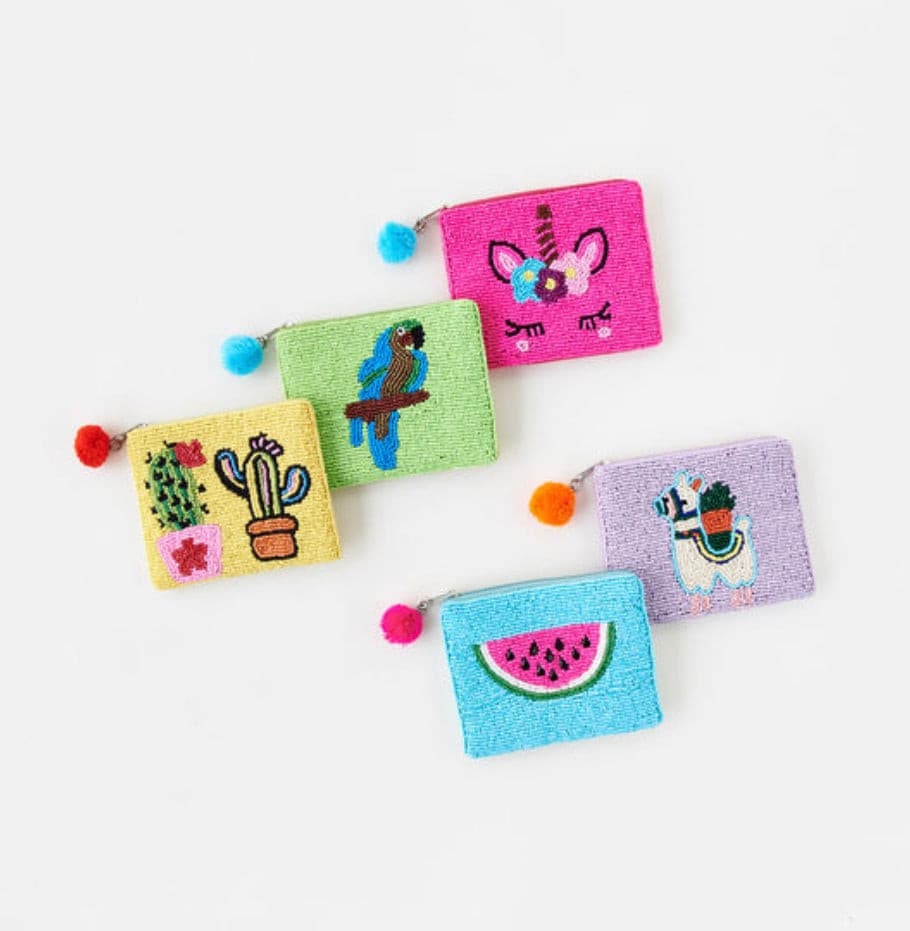 Assorted Beaded Coin Purses.