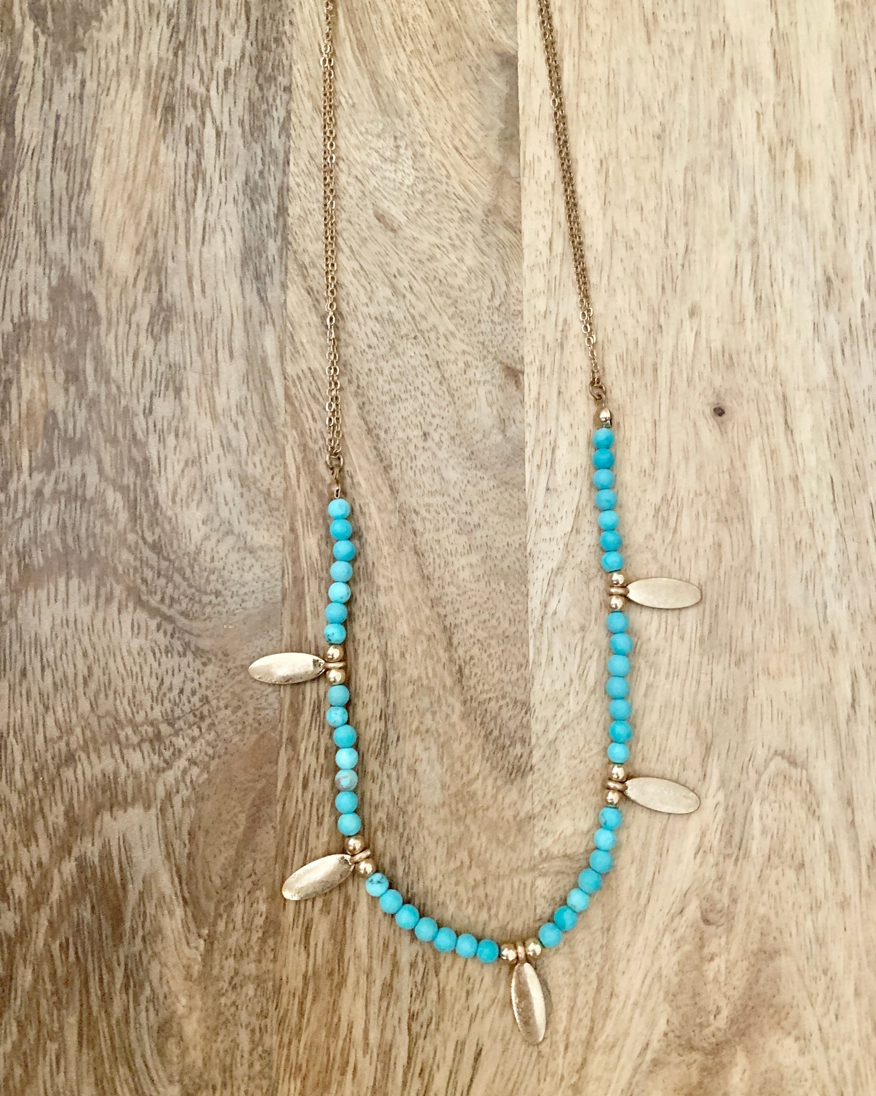 Gold & Turquoise Necklace.