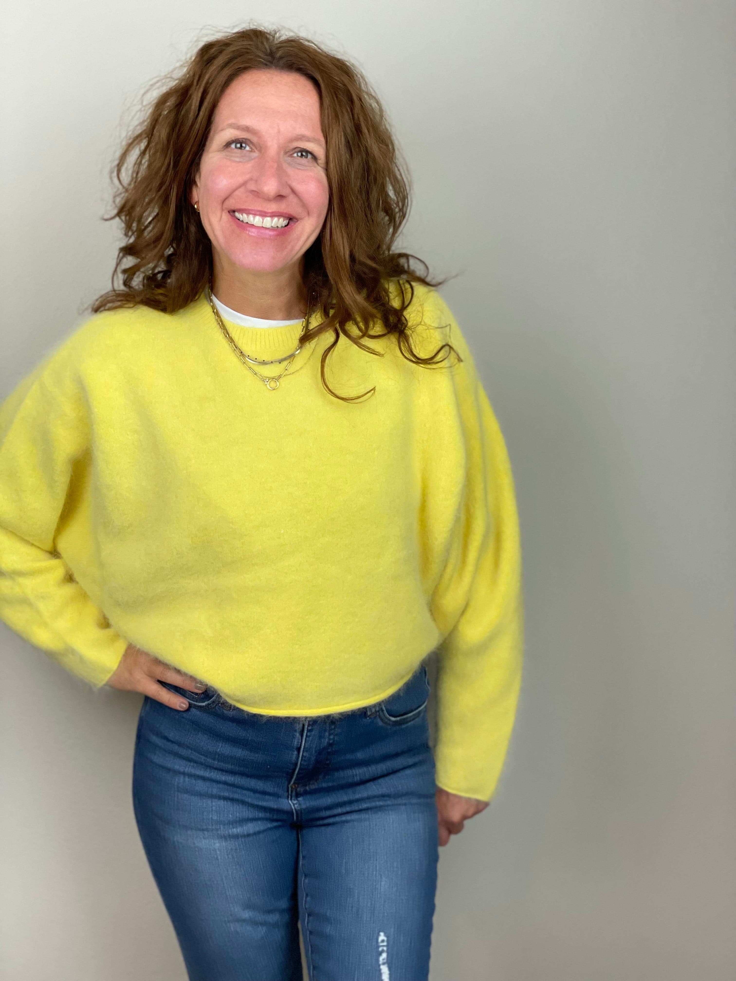 Udu Sweater in Lemon Custard.