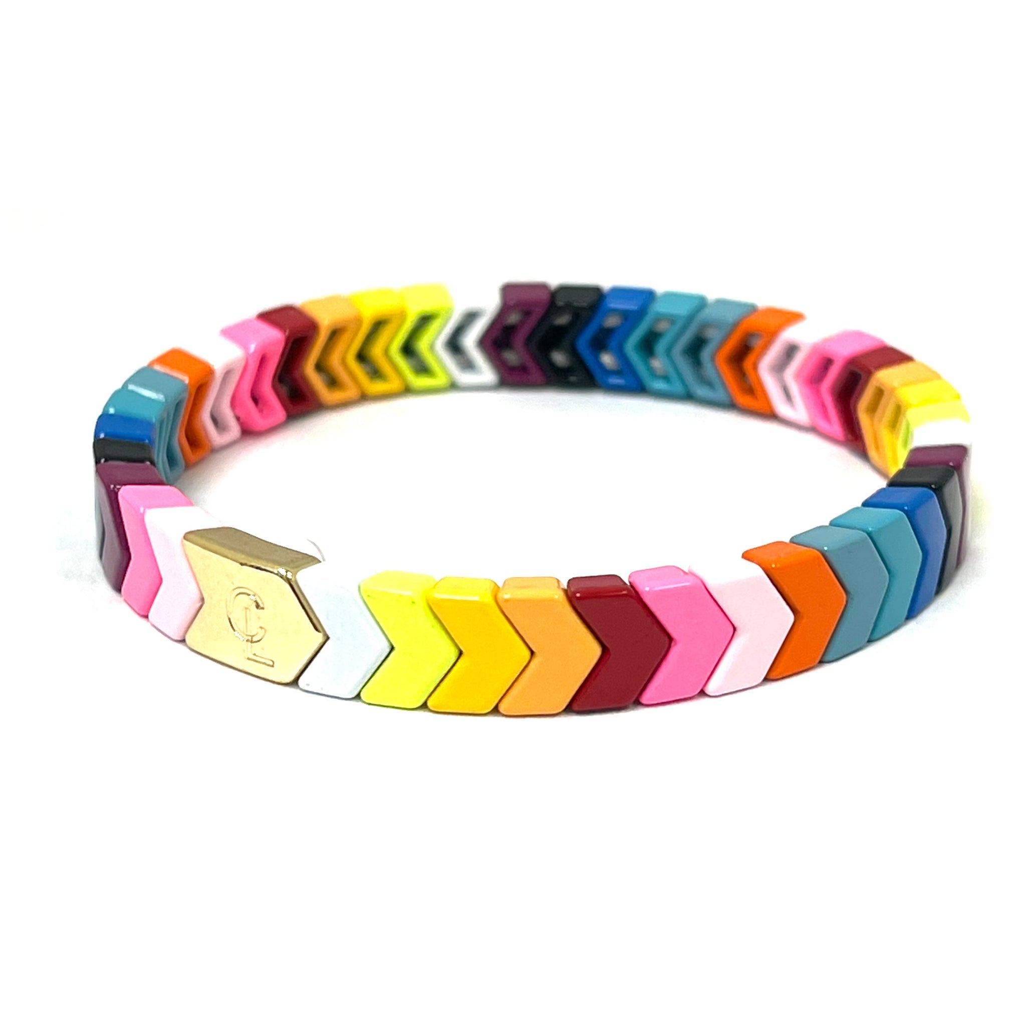 Caryn Lawn Chevron Tile Bracelet.