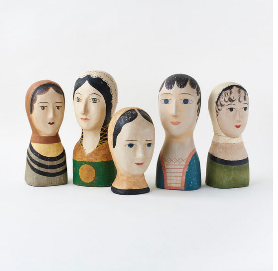 Assorted Papermache Millinery Heads.
