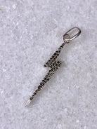 Cz Lightning Bolt Charm - Silver.