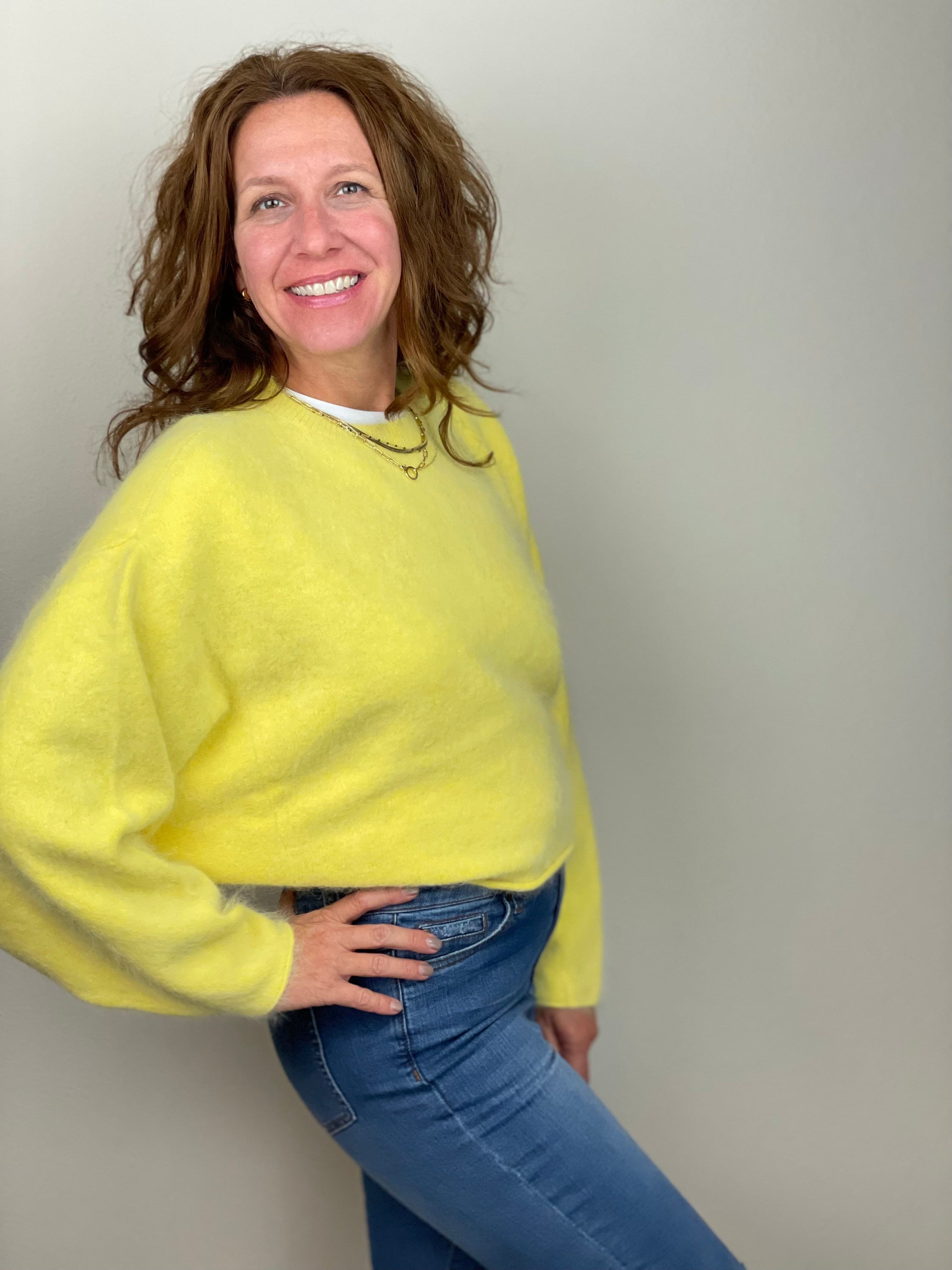Udu Sweater in Lemon Custard.