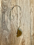 Semi Precious Pendant Stone Necklace.