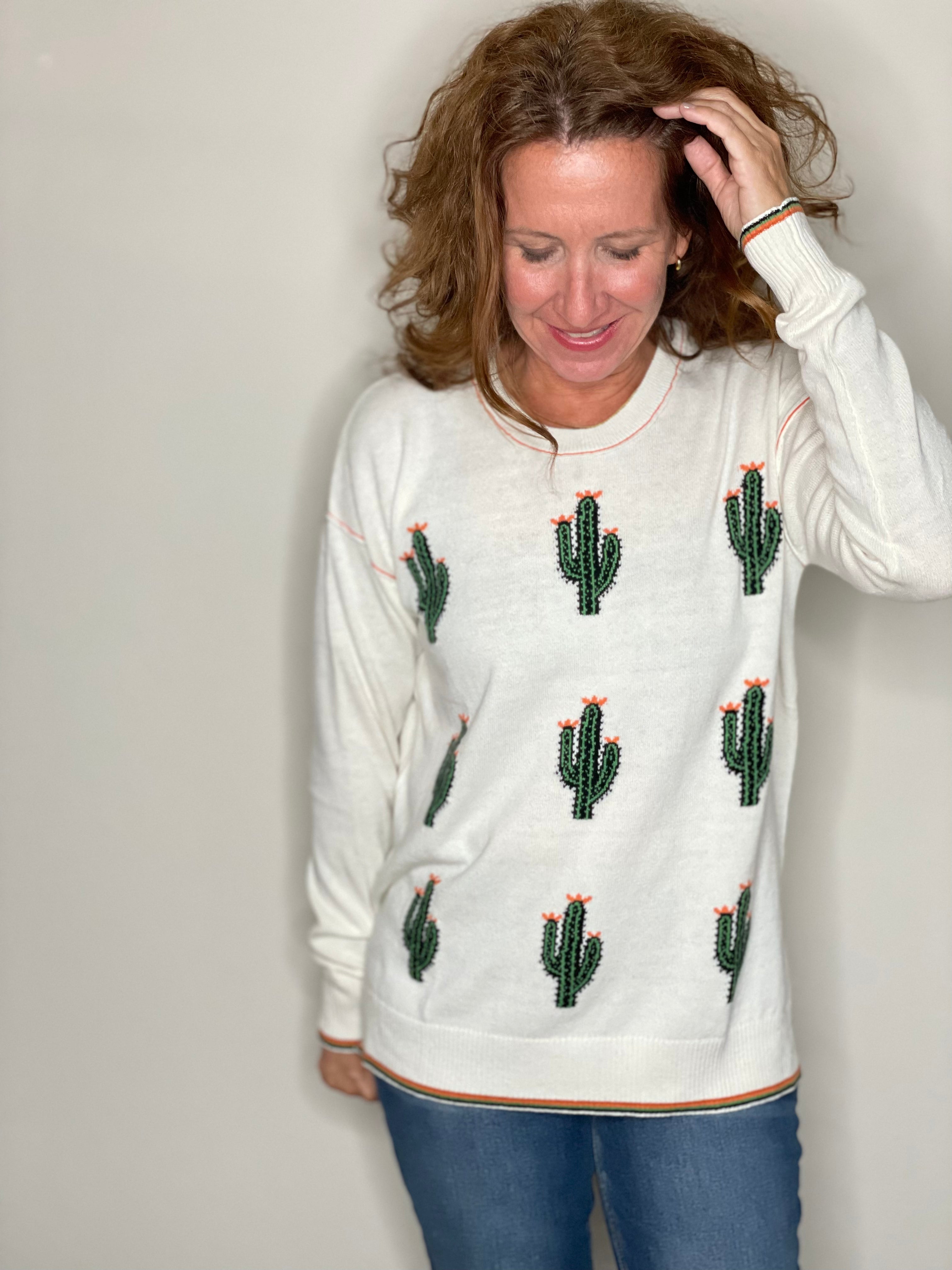 Zaket Plover Cactus Sweater CAS curate.admire.style