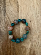 Genuine Stone Beaded Bracelet.