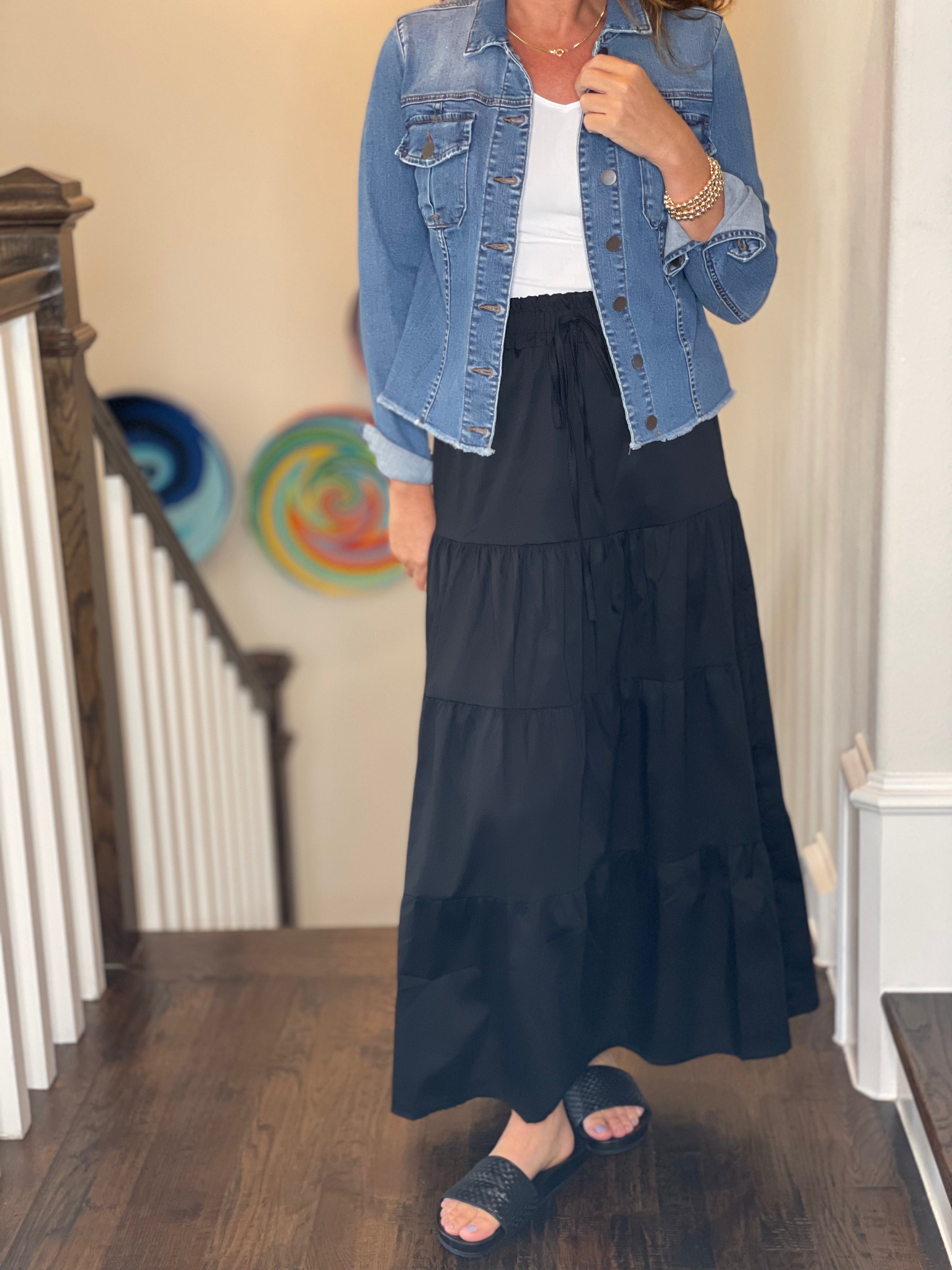 Sofia Amelia Skirt in Black.