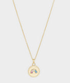Madison Rainbow Coin Necklace (gold).