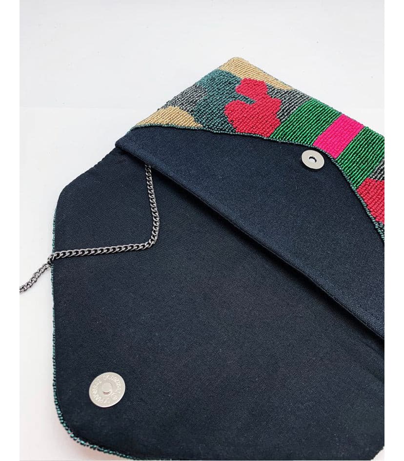Camo Bee Beaded Clutch.
