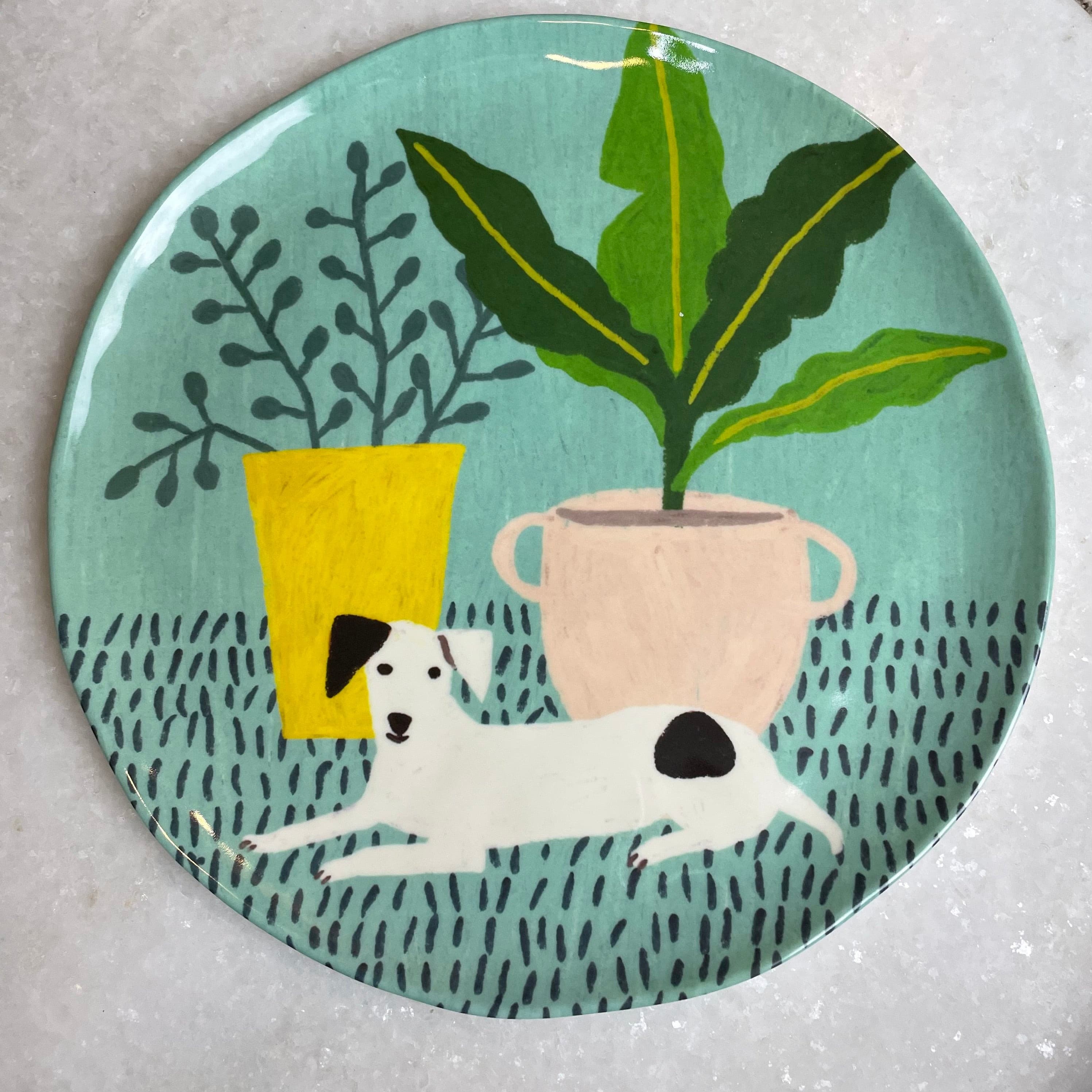 Assorted Dog Melamine Plates.