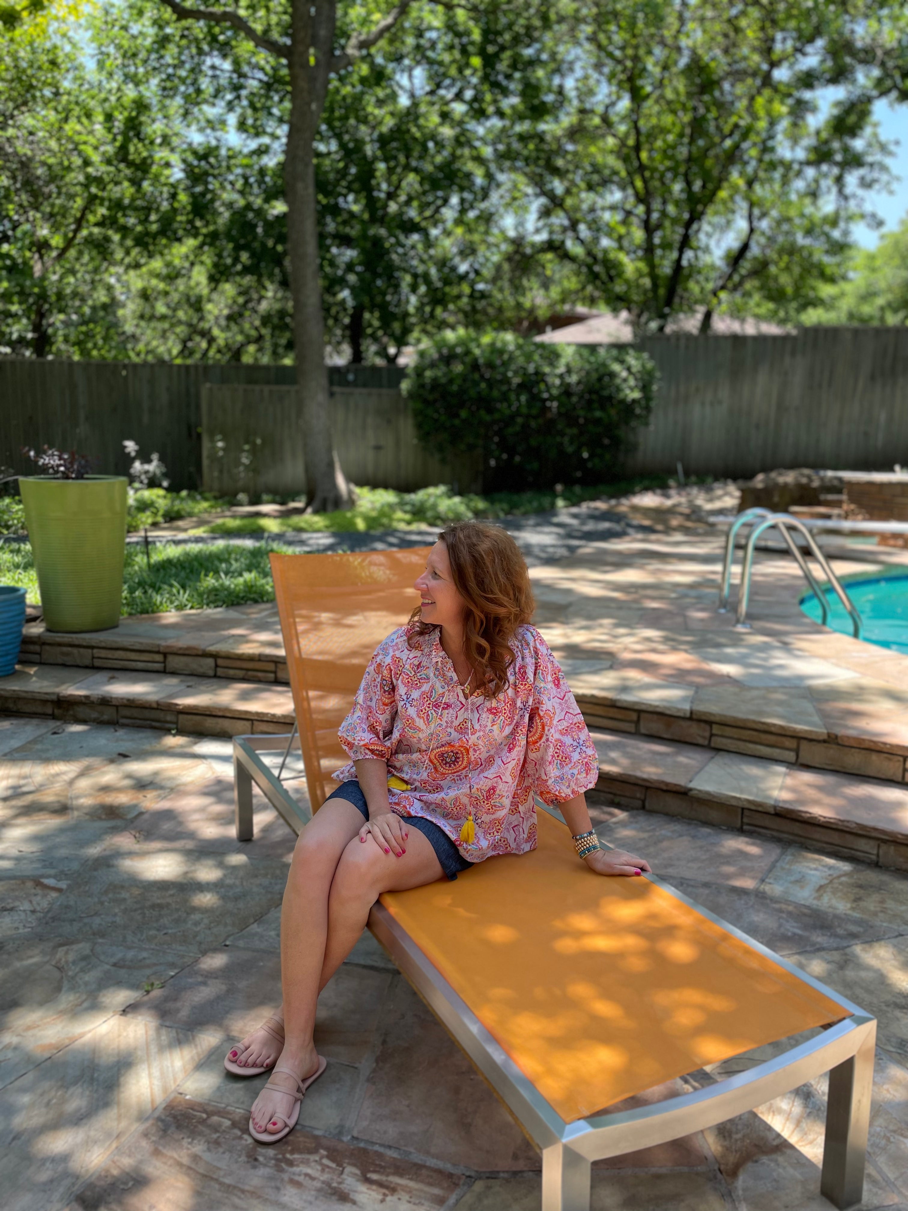 Ivy Jane Chambray Linen Shorts.