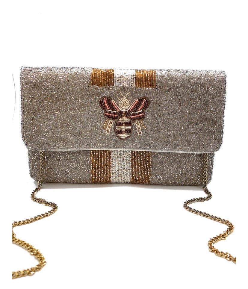 Two Tone Bee Clutch.