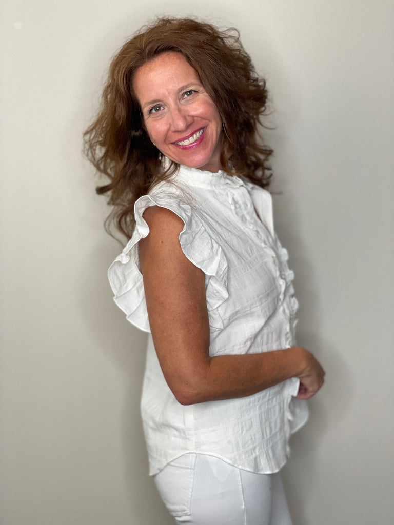 Ruffle Sleeve Blouse.