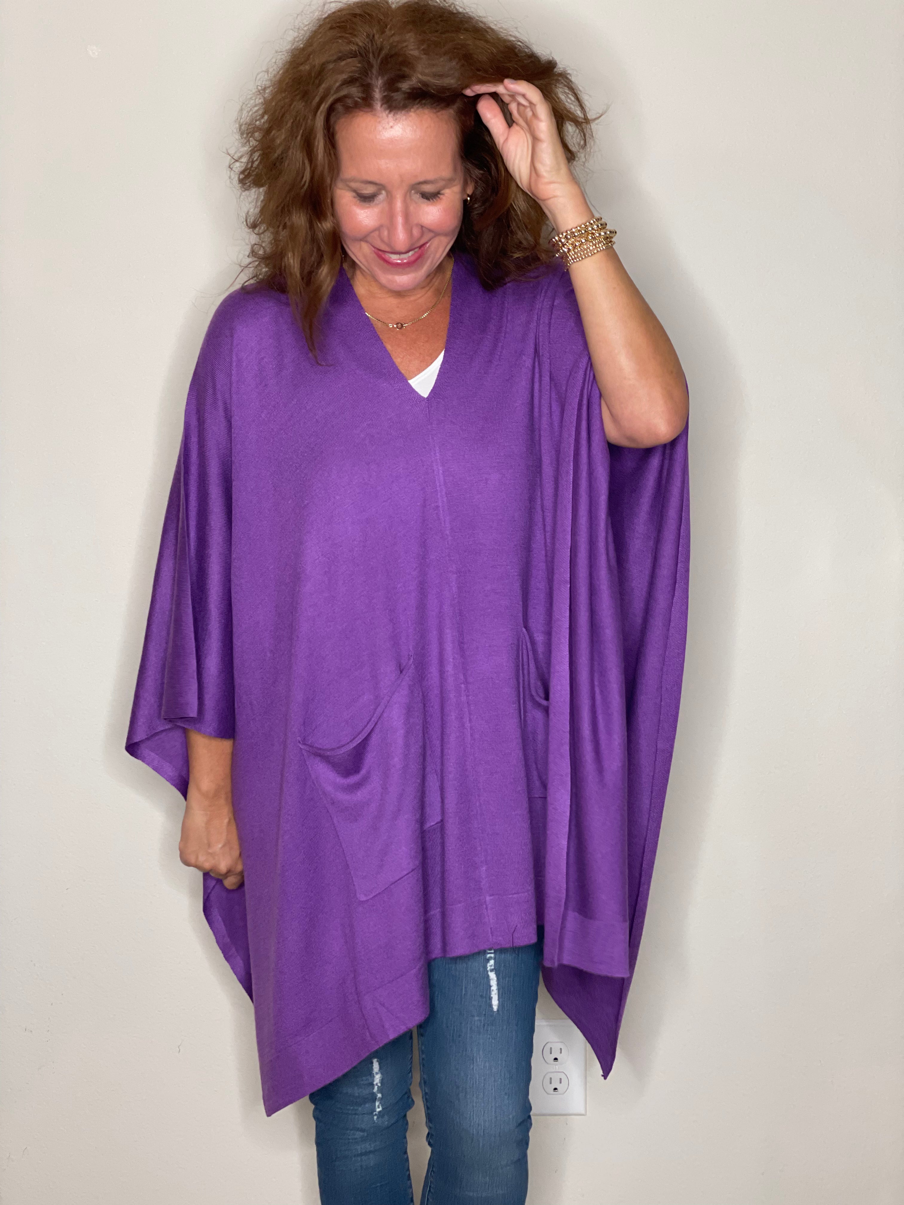 Sato Poncho in Ultra Violet.