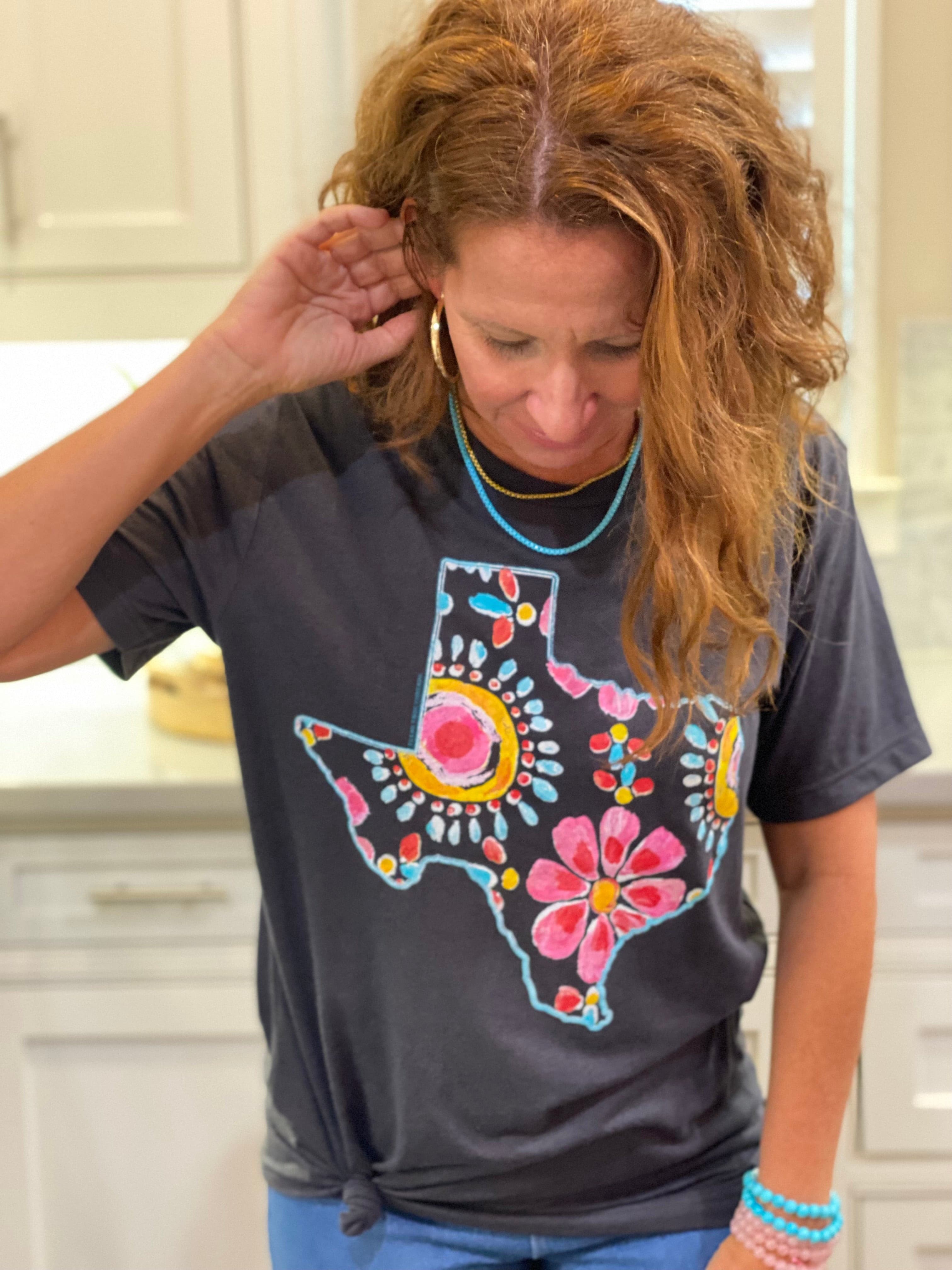 Floral Texas Tee Shirt.