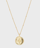Compass Coin Necklace (gold).