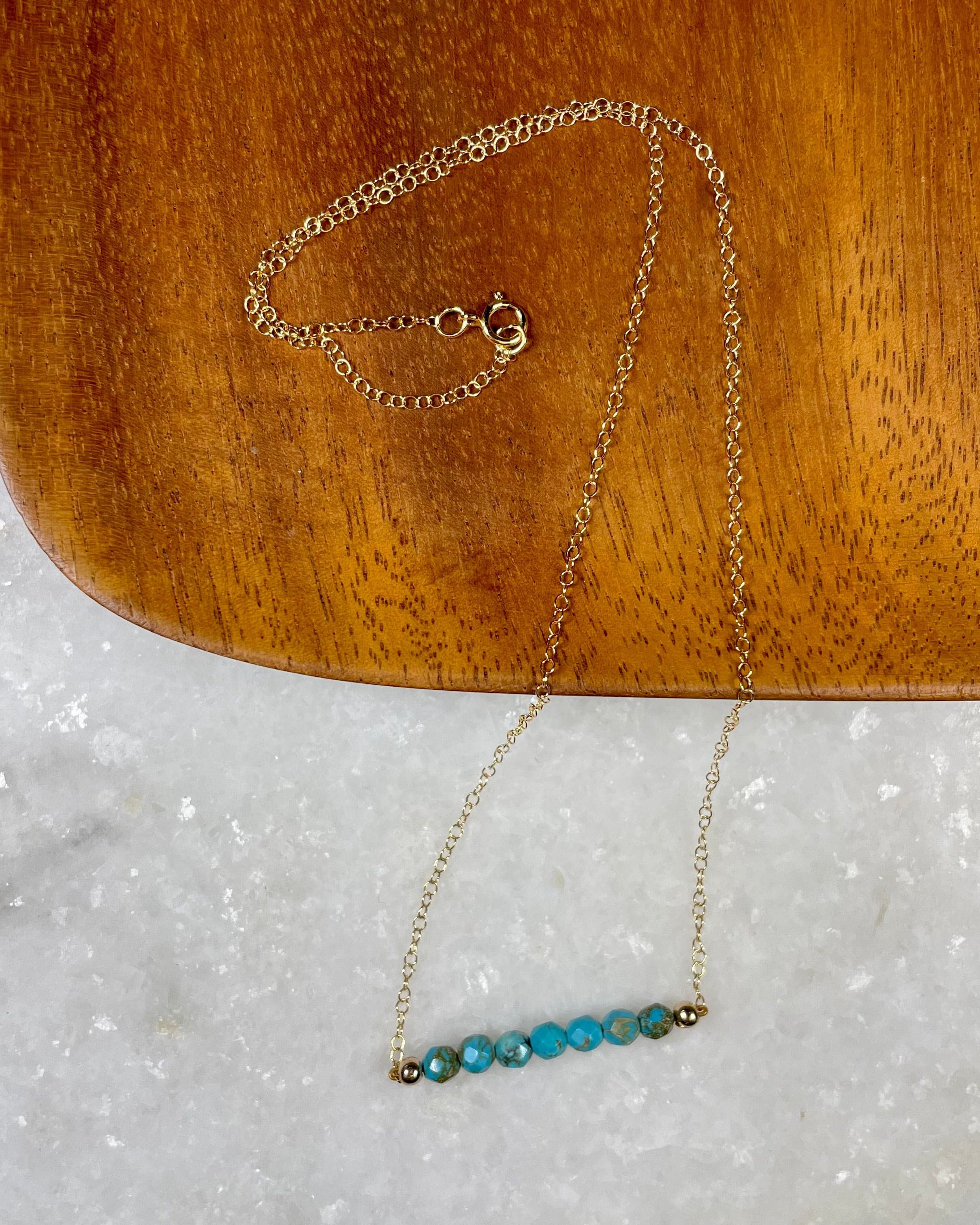 Turquoise Bar Necklace.