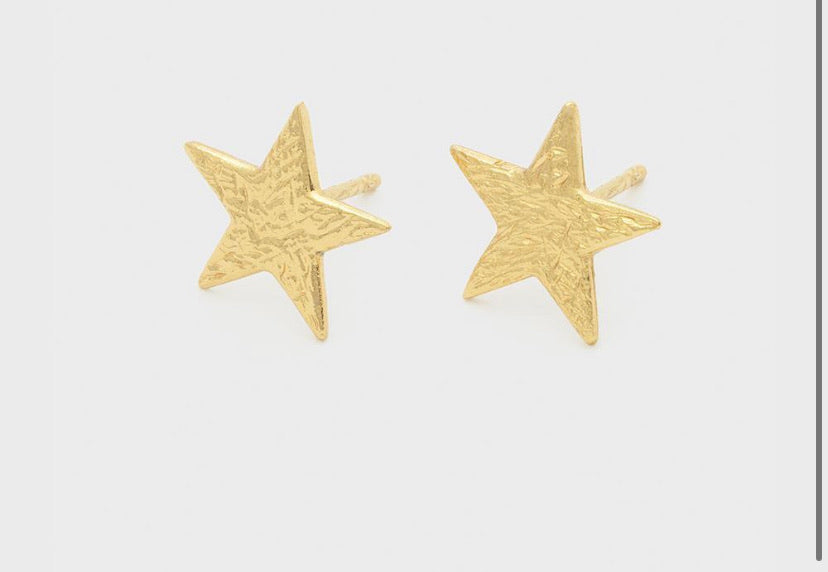 Small Star Studs (gold).