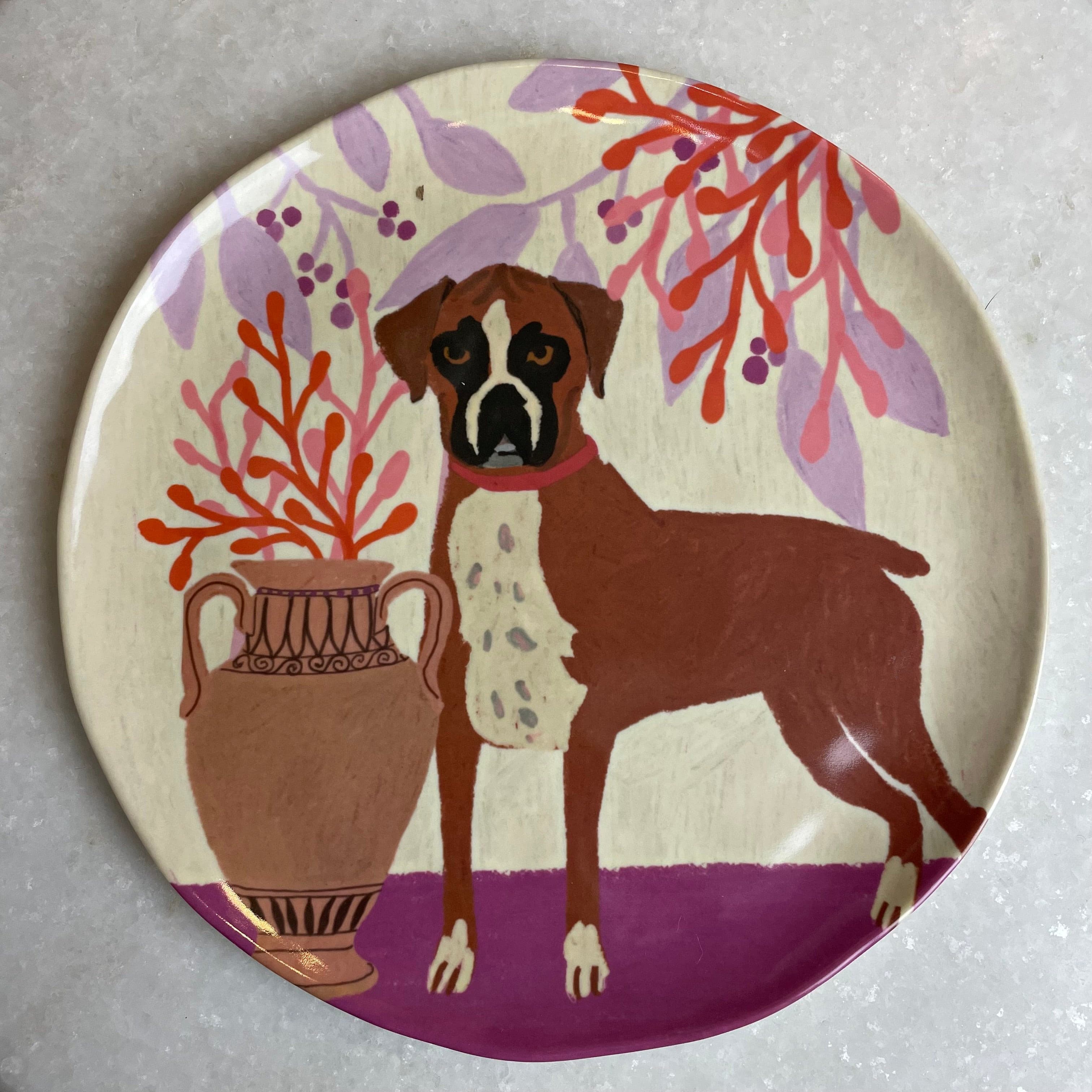 Assorted Dog Melamine Plates.