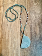 Semi Precious Pendant Stone Necklace.