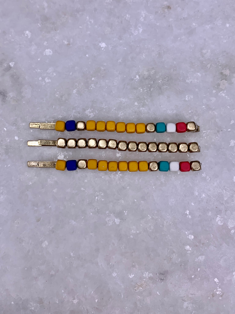 Resin Barrettes/set of 3.