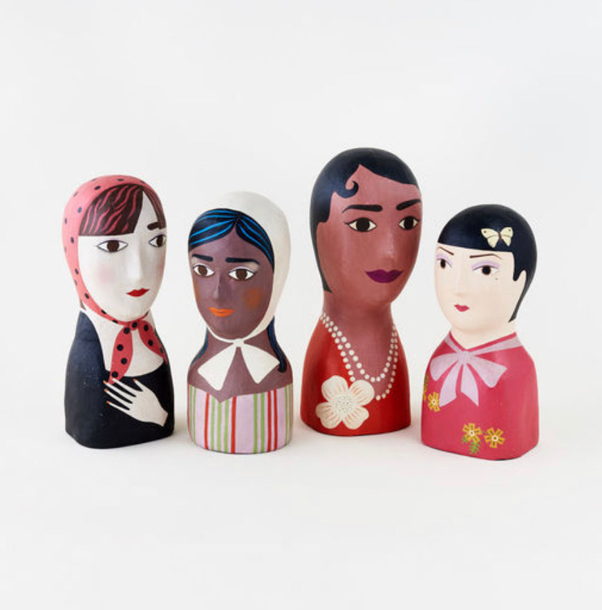 Assorted Papermache Busts.