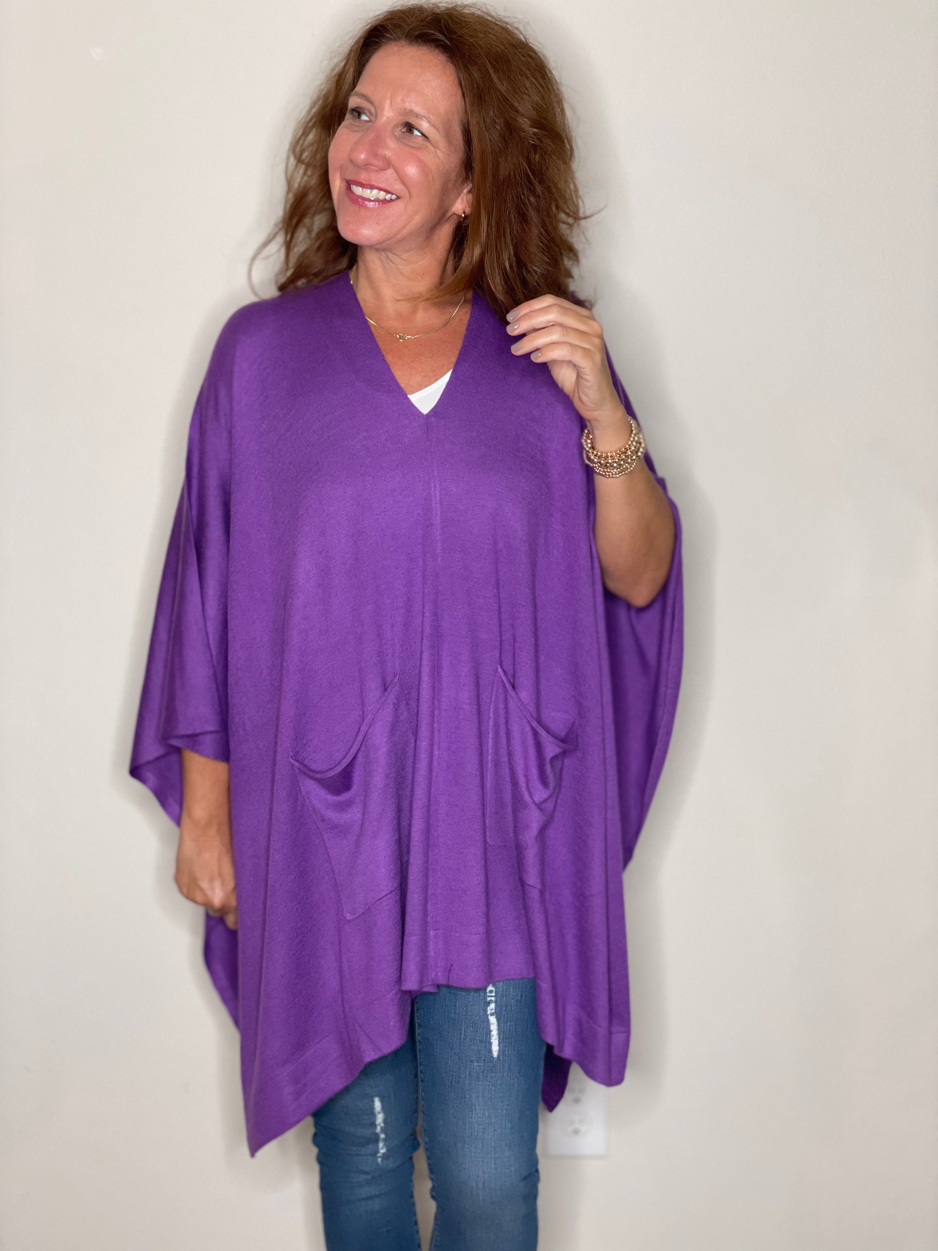 Sato Poncho in Ultra Violet.