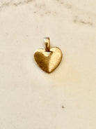 Solid Heart Charm - Gold.
