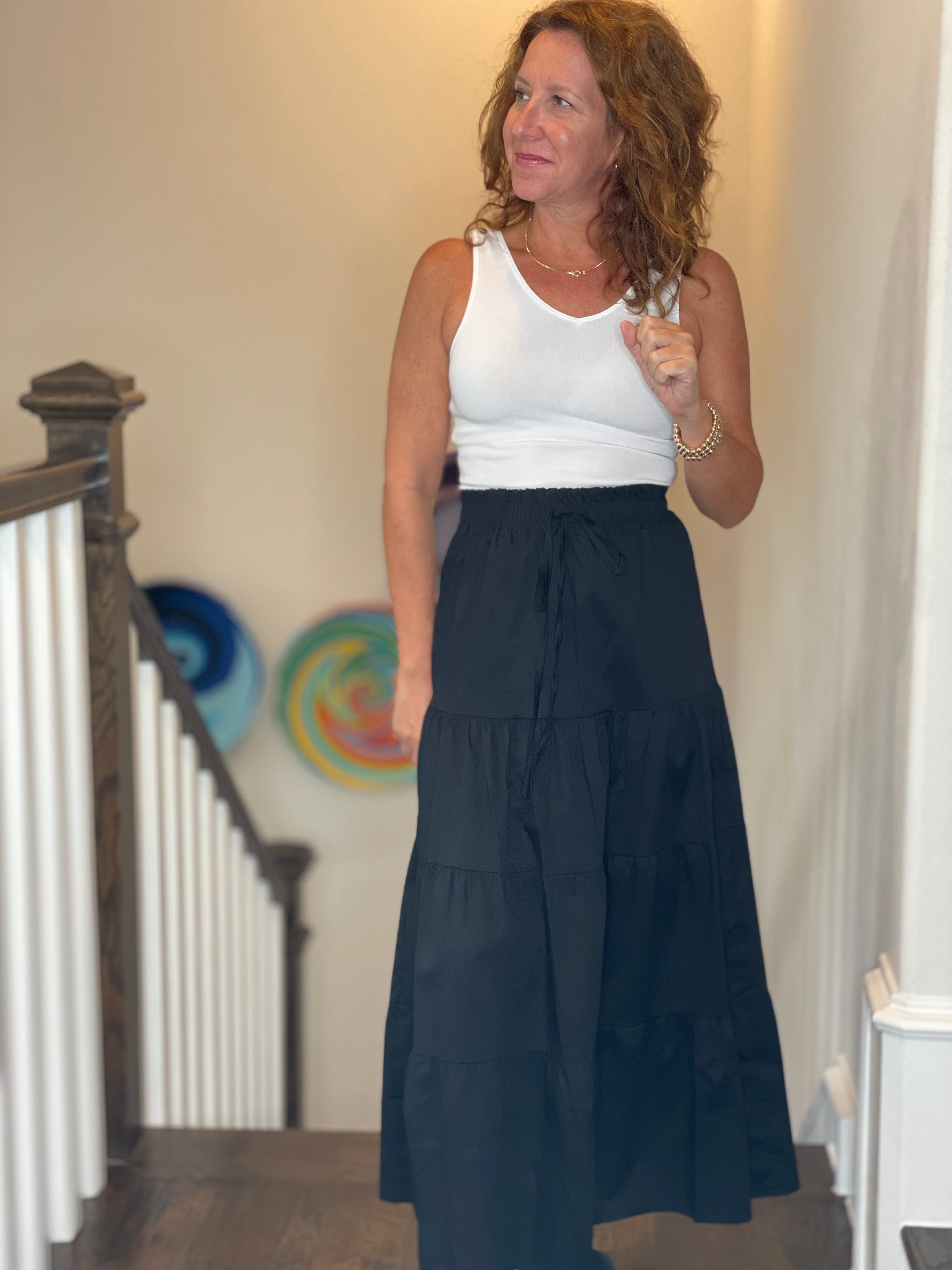 Sofia Amelia Skirt in Black.