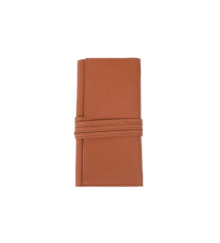 Abby Travel Jewelry Roll - Brown.