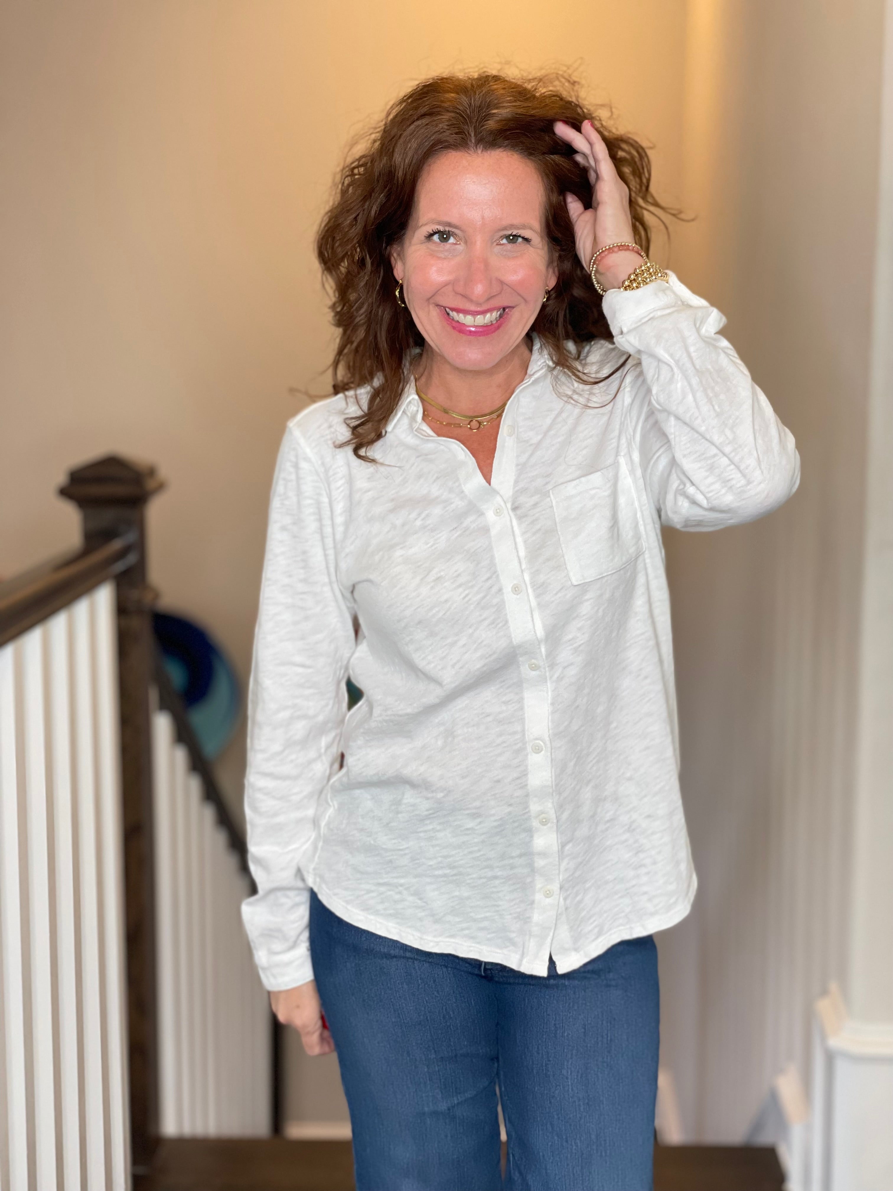 Perfectly Soft Button Up Shirt.