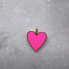 Large Enamel Heart Charms-Assorted.