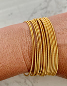 Stainless Steel Gold Plated Guitar String Bracelets - Set of 20.
